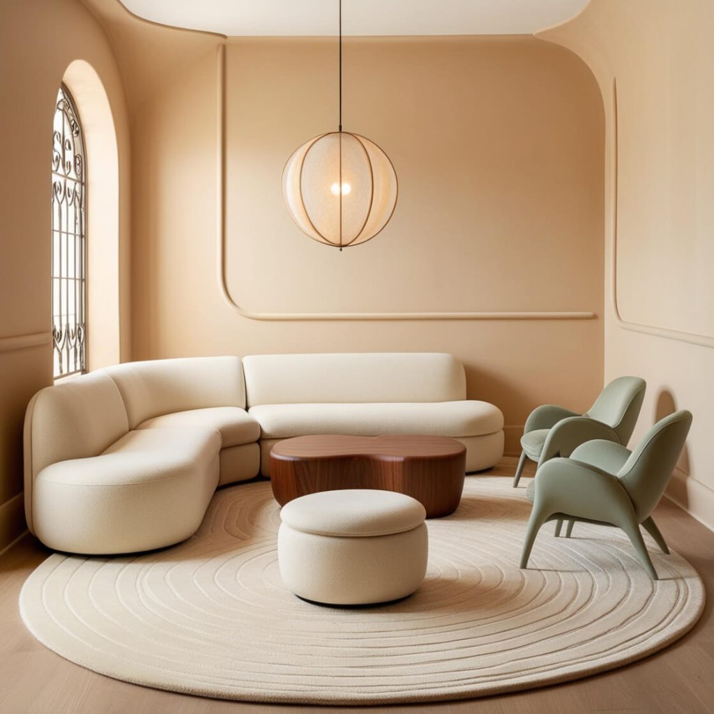 Modern Small Living Room Decor Ideas:Accentuate the Curves