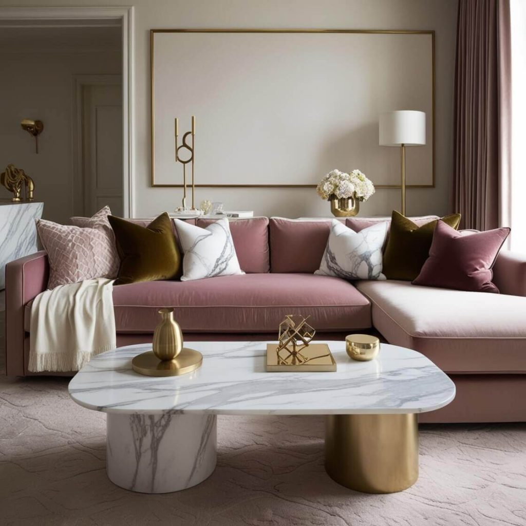 Luxe Touch with Velvet or Marble Accents