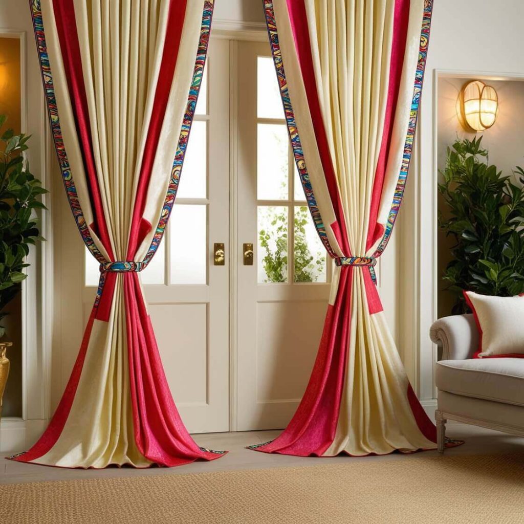 Best Large Living Room Curtain Decor Ideas: Attach a fun trim