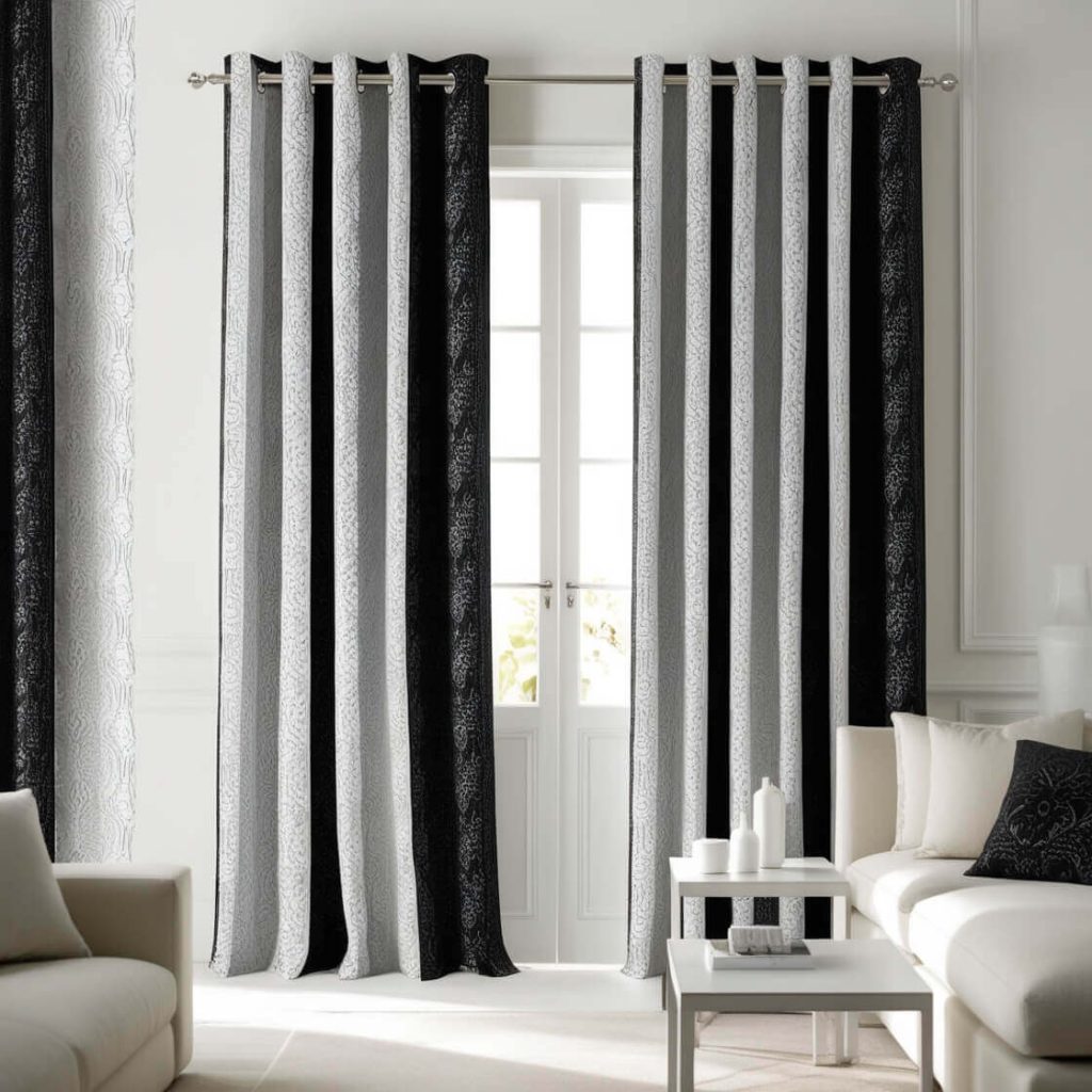 Black and White Curtains