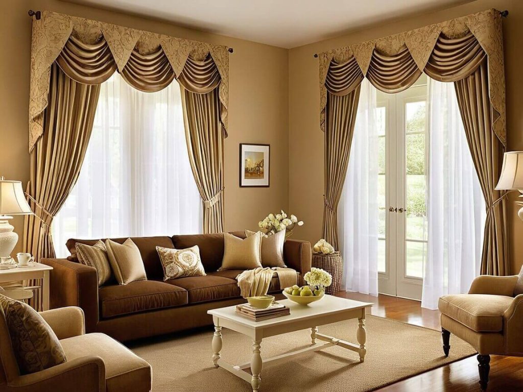 Modern Living Room: Breezy Curtains
