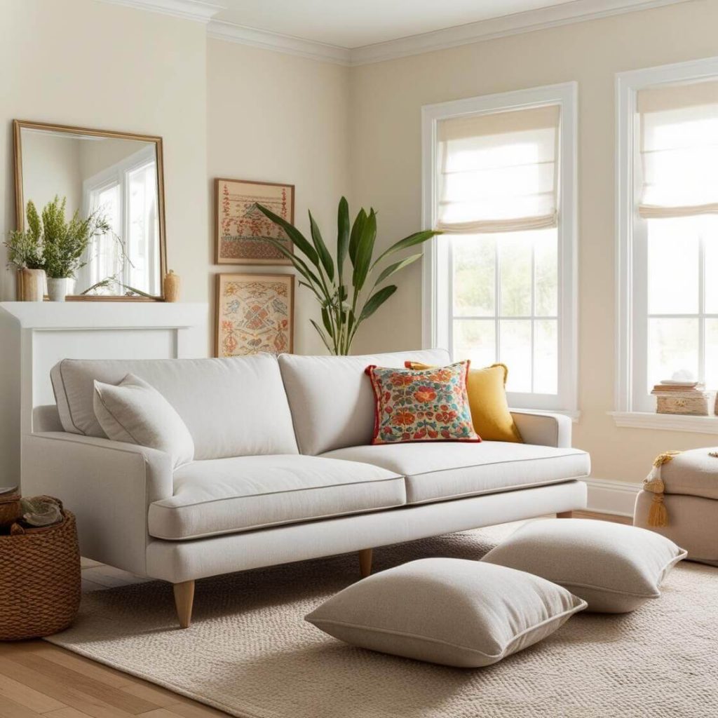 Modern Small Living Room Decor Ideas: Chose Neutral Couches