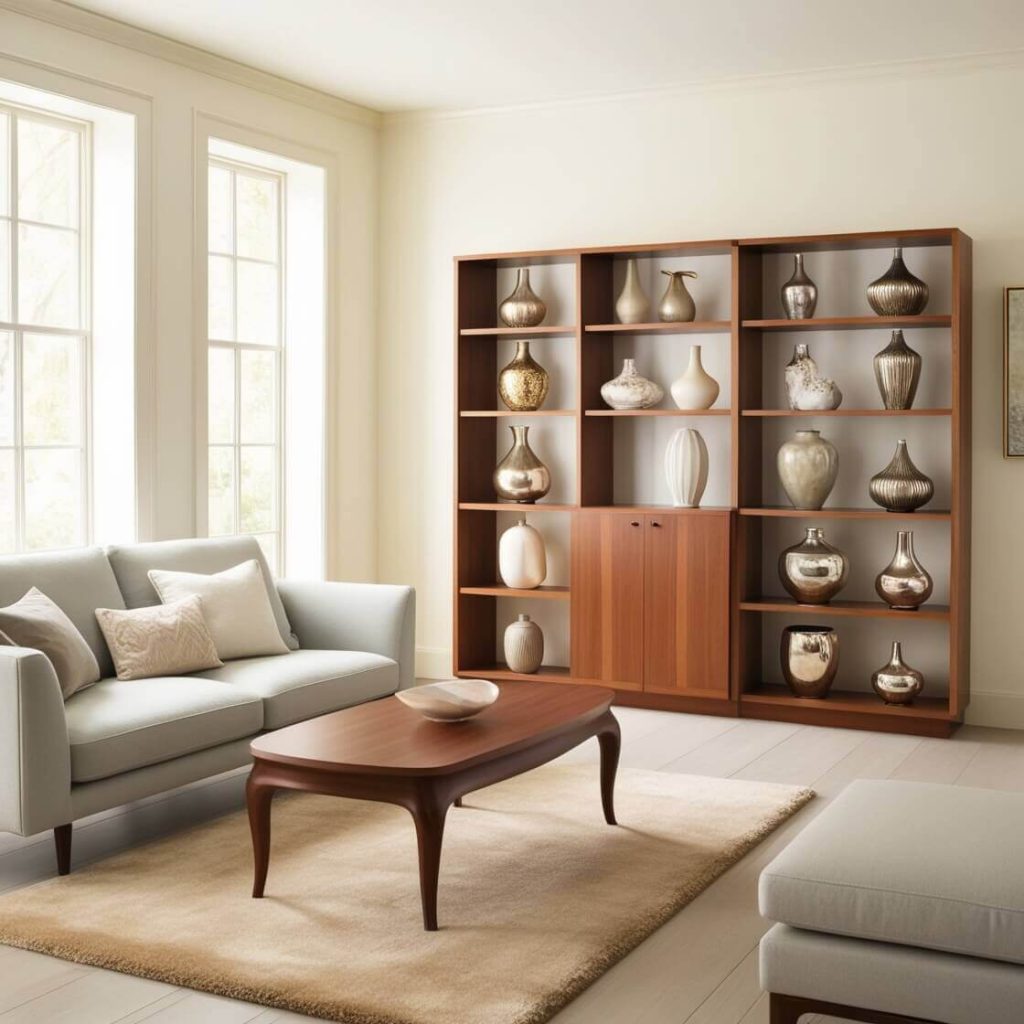 Cozy Small Living Room:Decor with Stylish vases