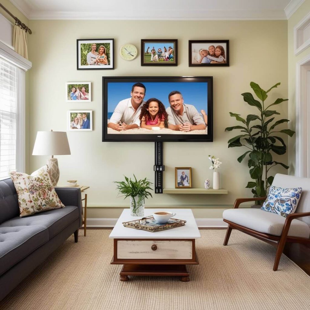 Cozy Small Living Room:Decorate Your Wall With T.V