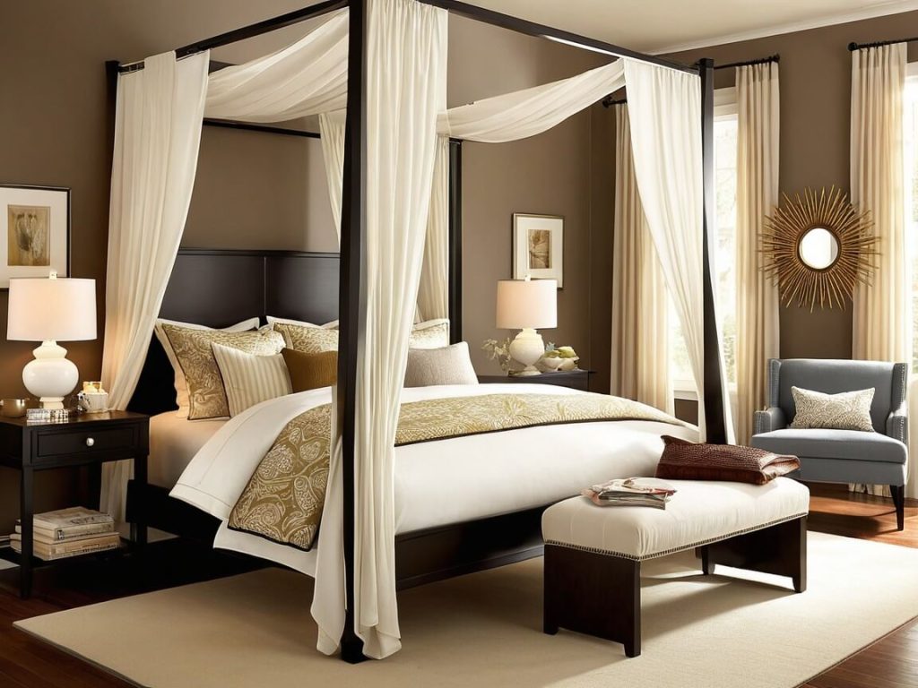 Cozy Bedroom Canopy Bed 