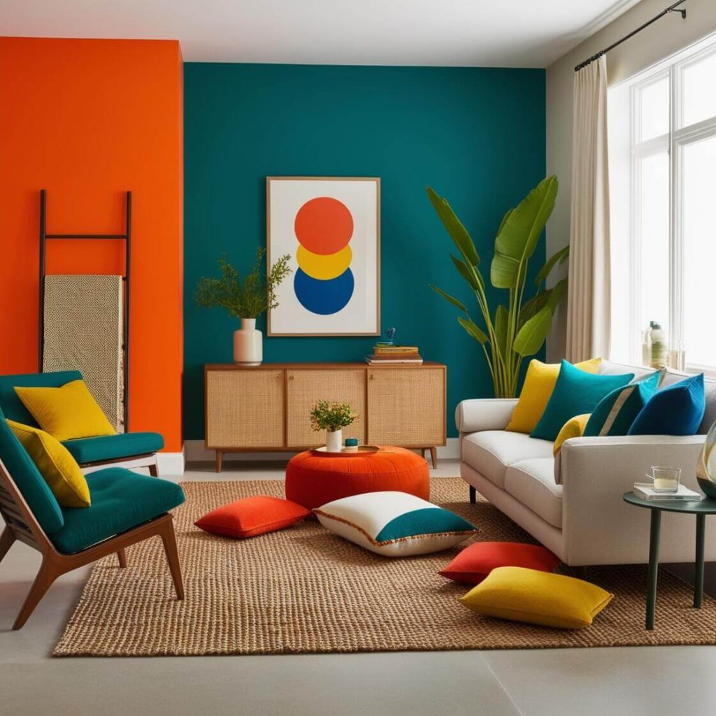 Inspirational Living Room Decor Ideas: Go Bold with a Single Accent Color 