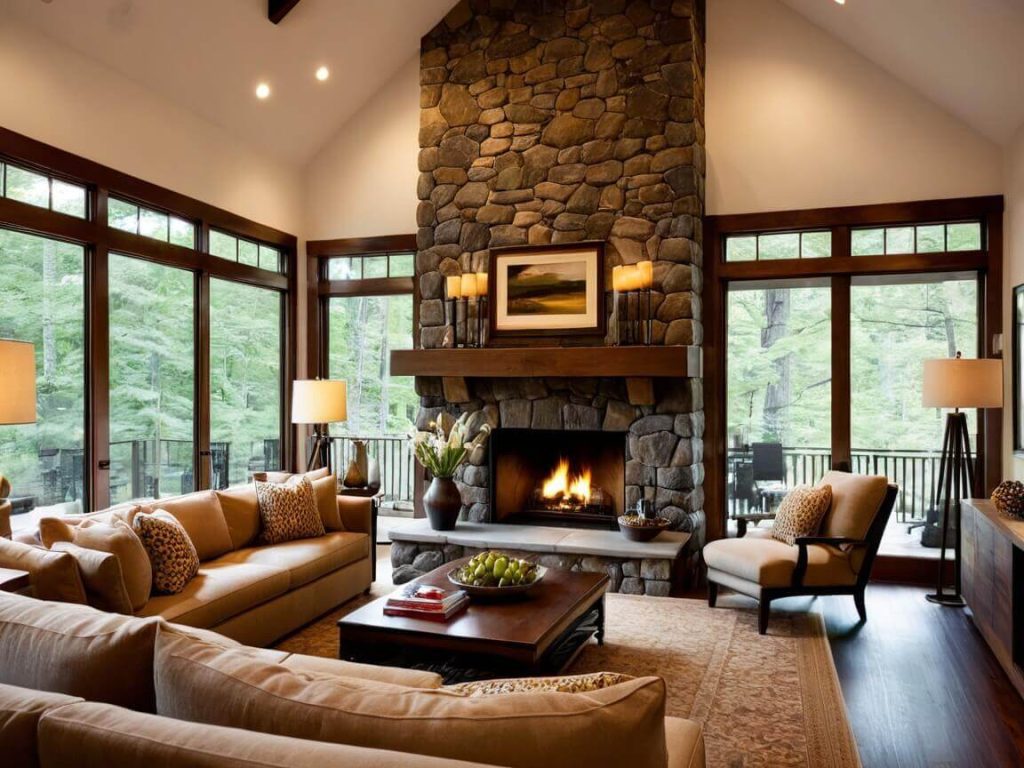 Go for a Large Fireplace for large living room
