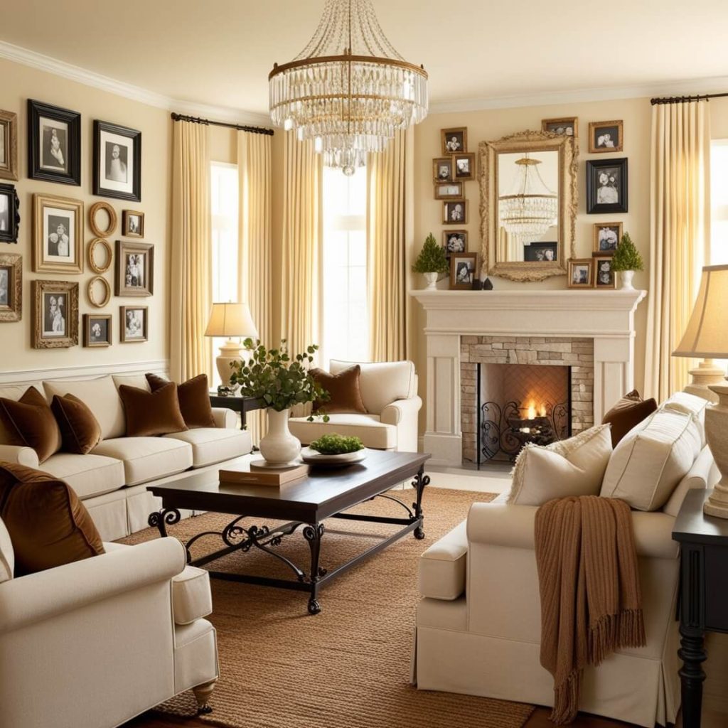 Trending Living Room Decor Ideas:Hang Family Photos