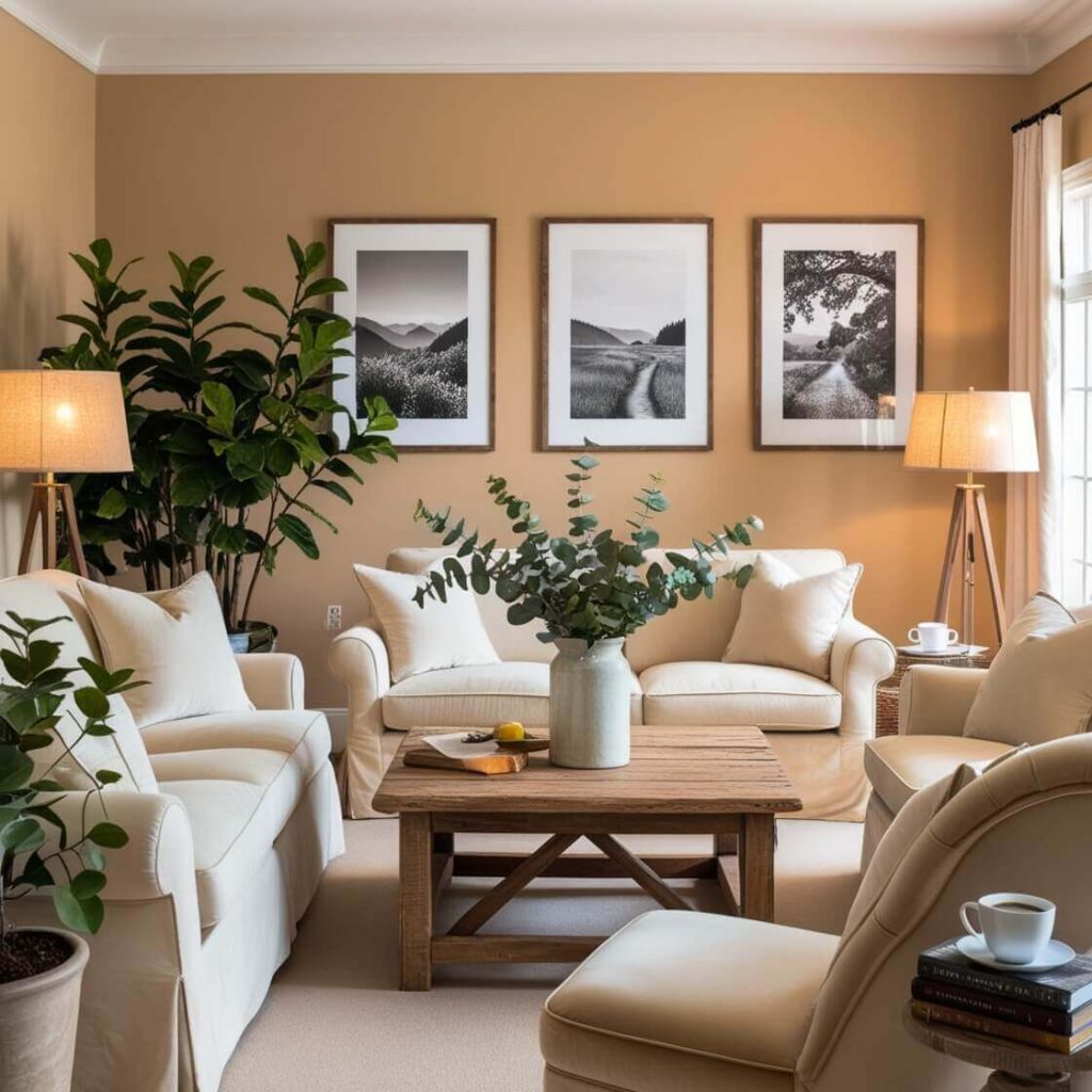 Greenery in Modern Living Room Decor Ideas