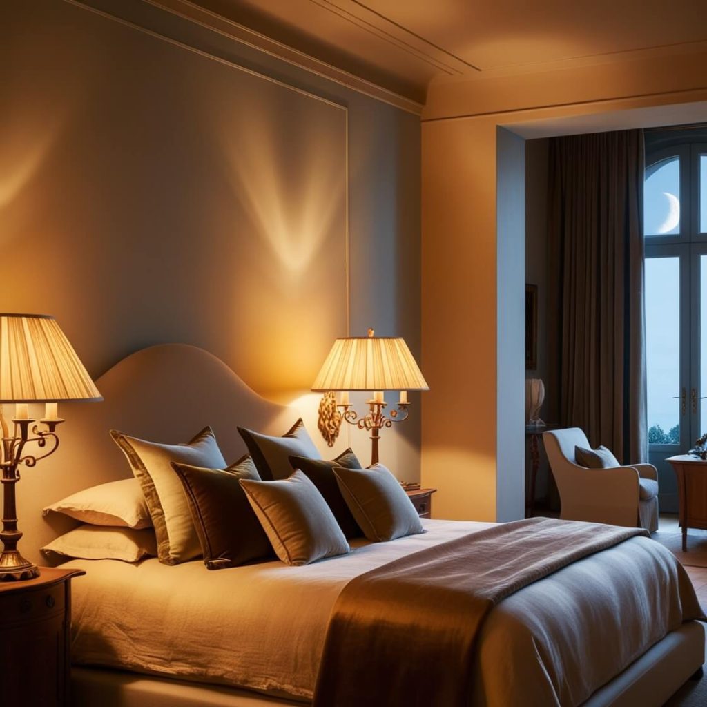 Warm Aesthetic Cozy Bedroom Decor Ideas:Low Lighting