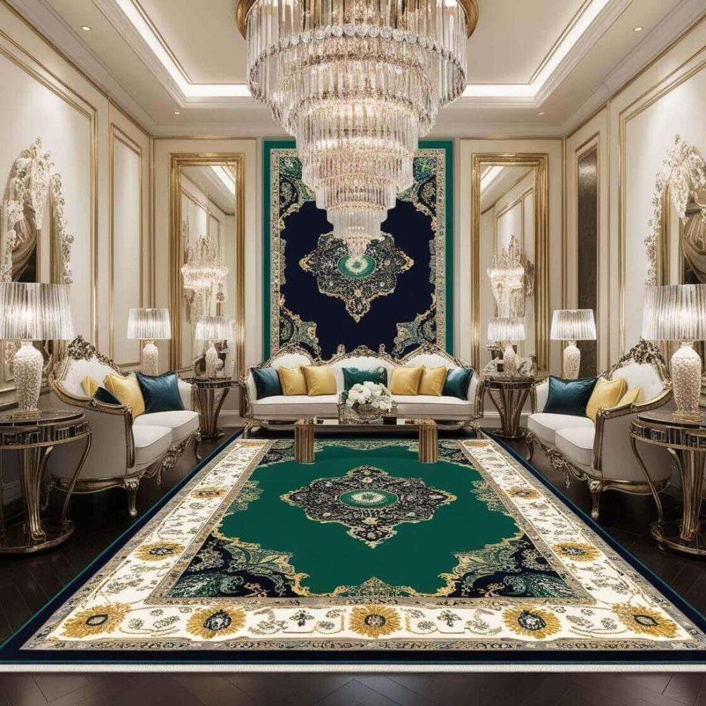 Neutral Living Room Decor Ideas:Large Rug