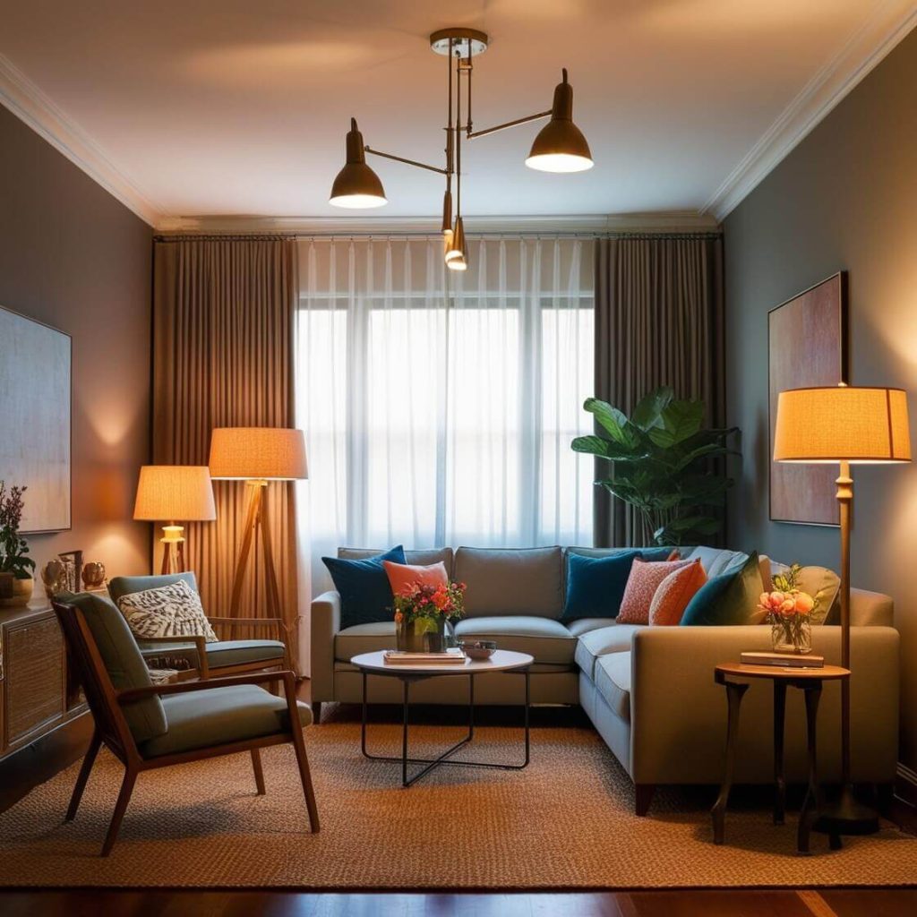 Small Living Room Decor Ideas Layer Lighting