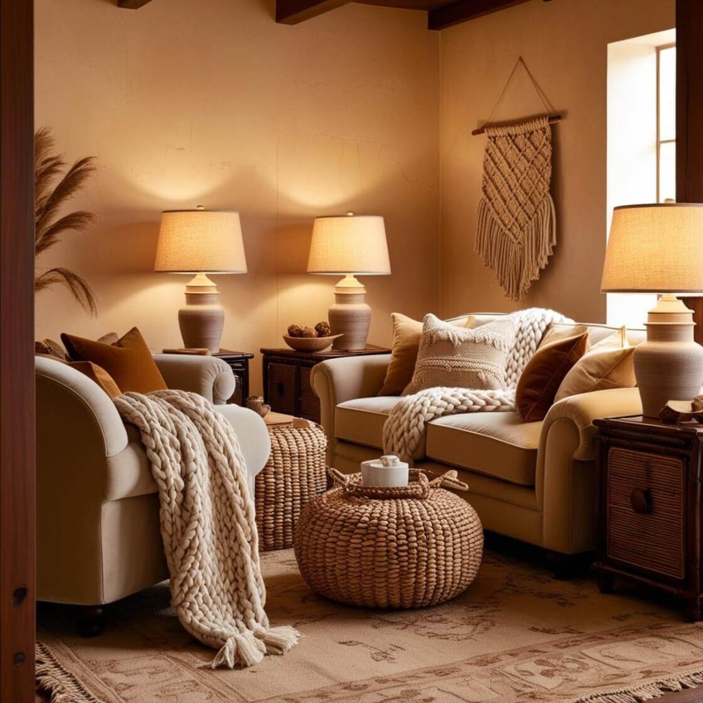 Appartment Cozy Living Room Decor Ideas: Layer in Texture