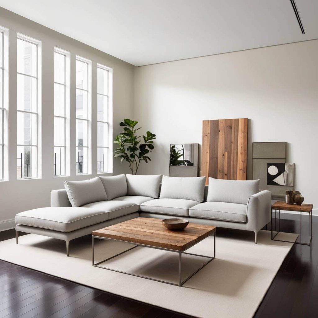 Modern Living Room Bare Window