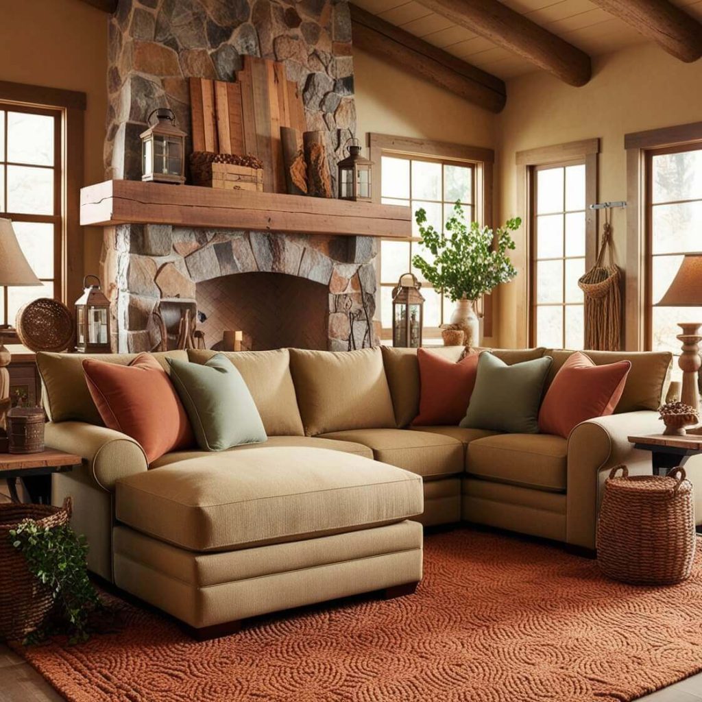 Modern rustic living room