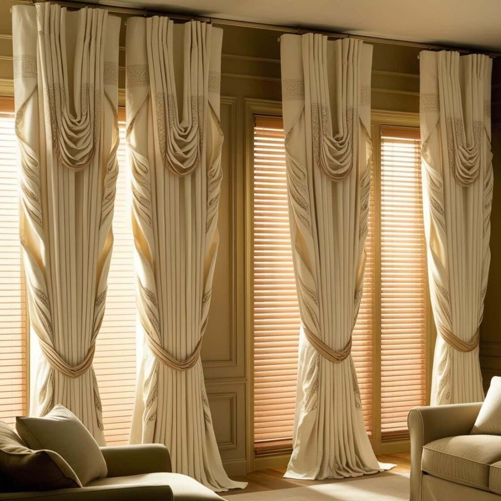 Pair curtains with blinds