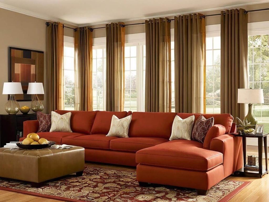 Best Large Living Room Curtain Decor Ideas: Reduce the space