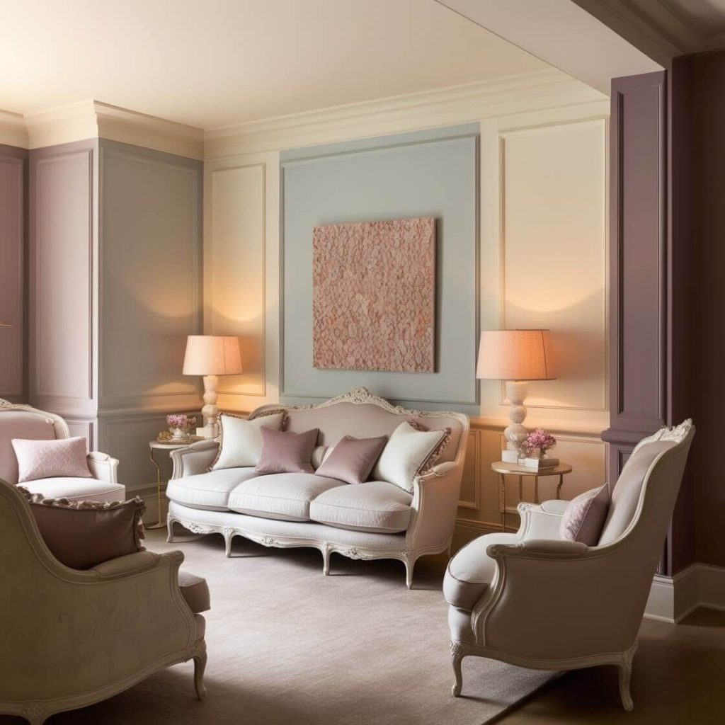 Modern Style Living Room Design Ideas:Soft Colour Contrast 