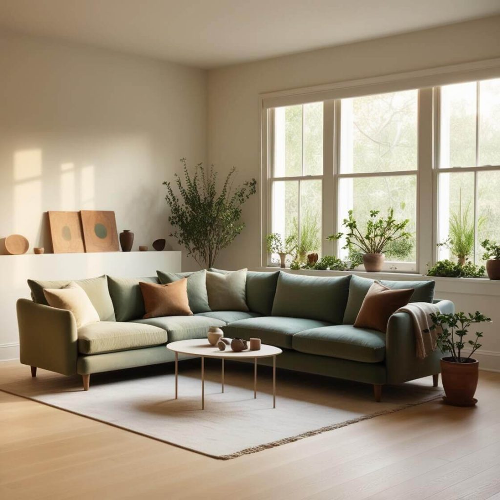 Modern living room that isn't cluttered