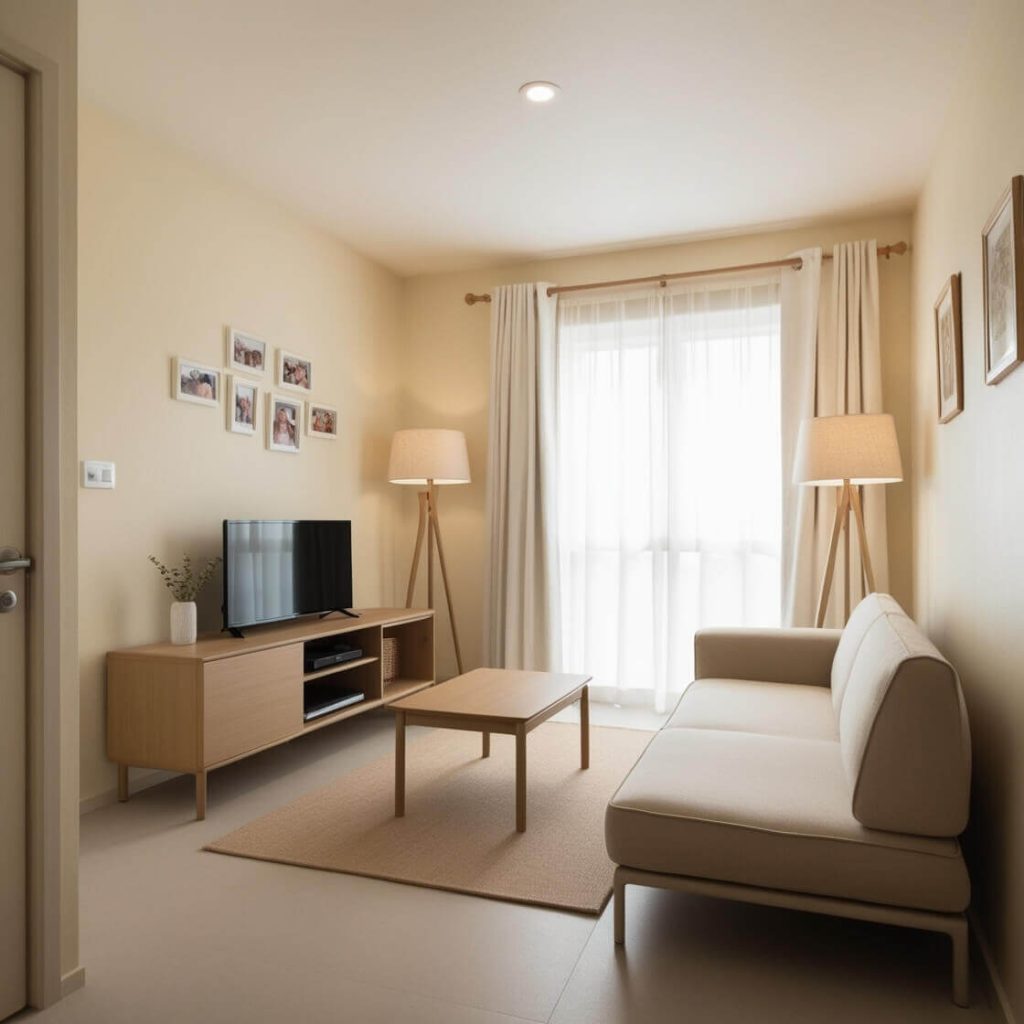 decor small liing room with t.v