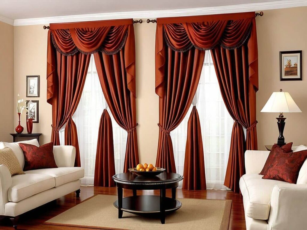 Living Room Modern Curtain Design ideas:match with wall