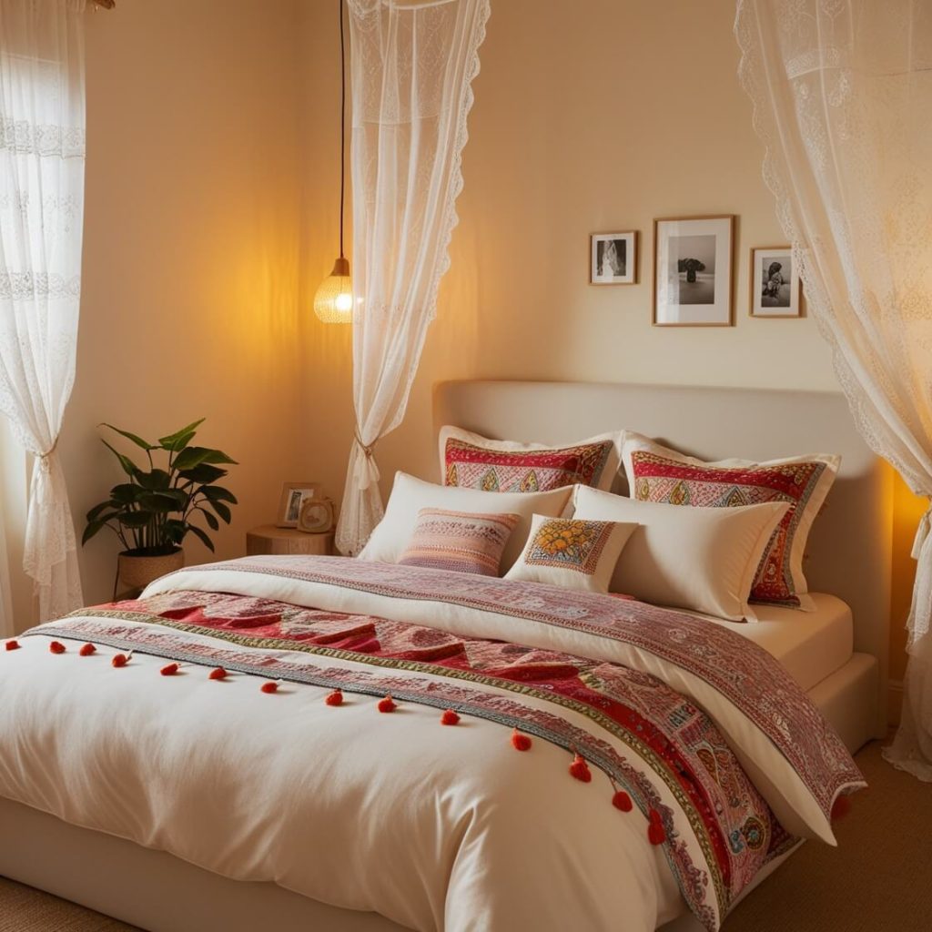 Modern Bedroom Decor Ideas:Colourful Bedding