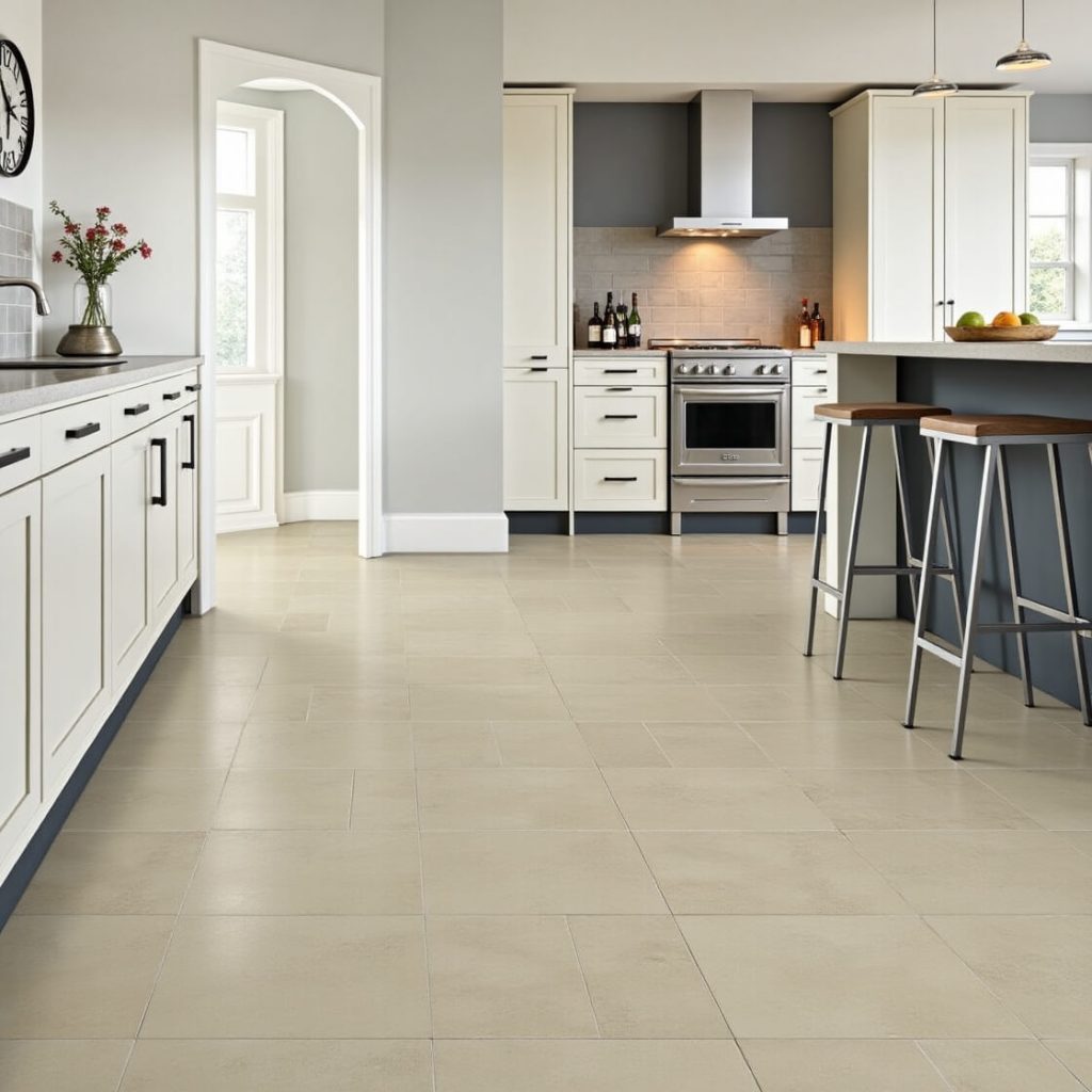 Modern Luxury Kitchen Decor Ideas:Flooring Impact