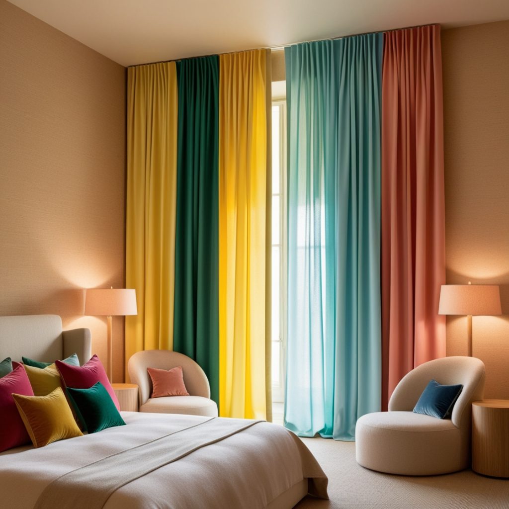 Hang Colorful Drapes