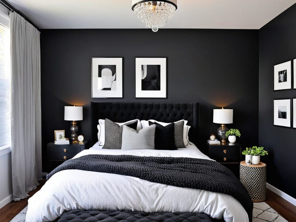 Soft BlackMaster Bedroom Design Ideas