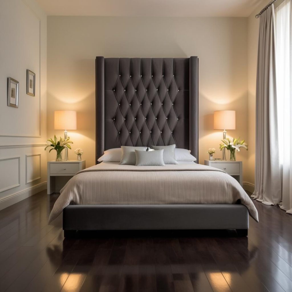 Tall Headboard Luxury Bedroom