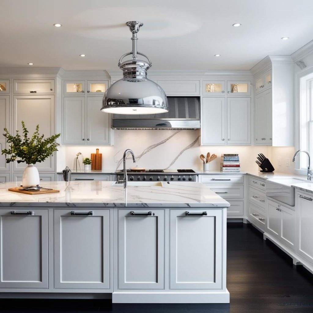 Modern Luxury Kitchen Decor Ideas:White Wall