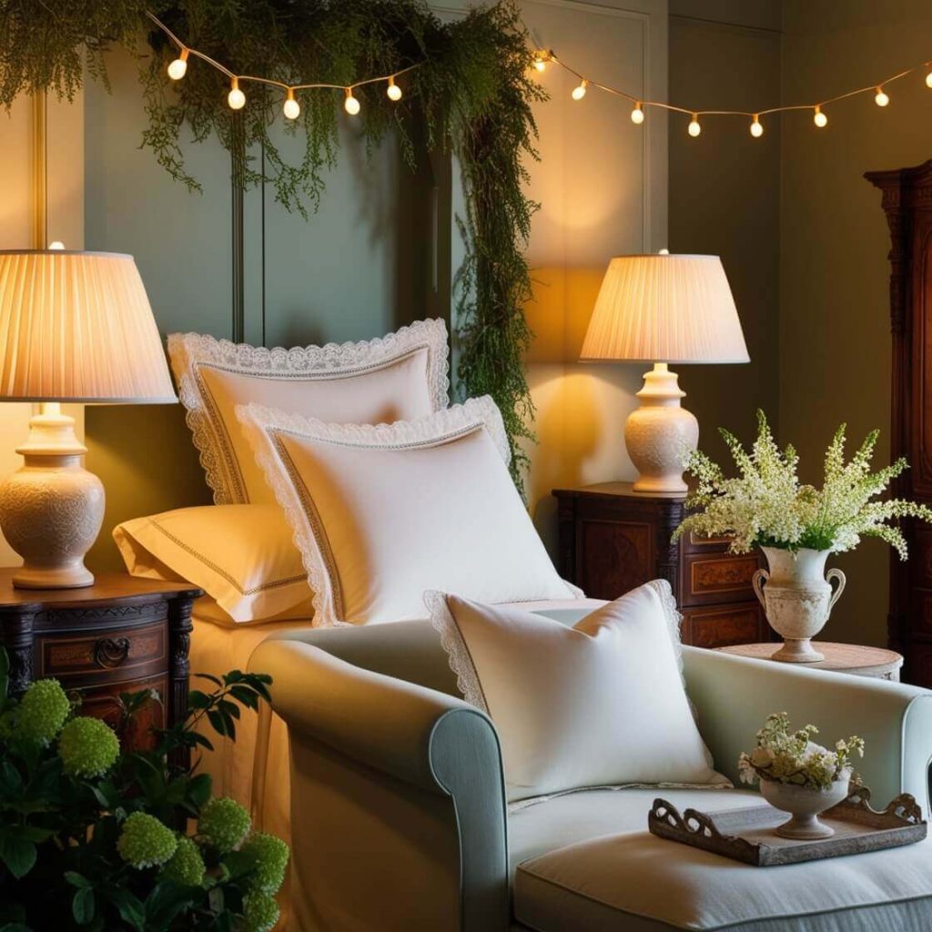 white rose bedroom decor